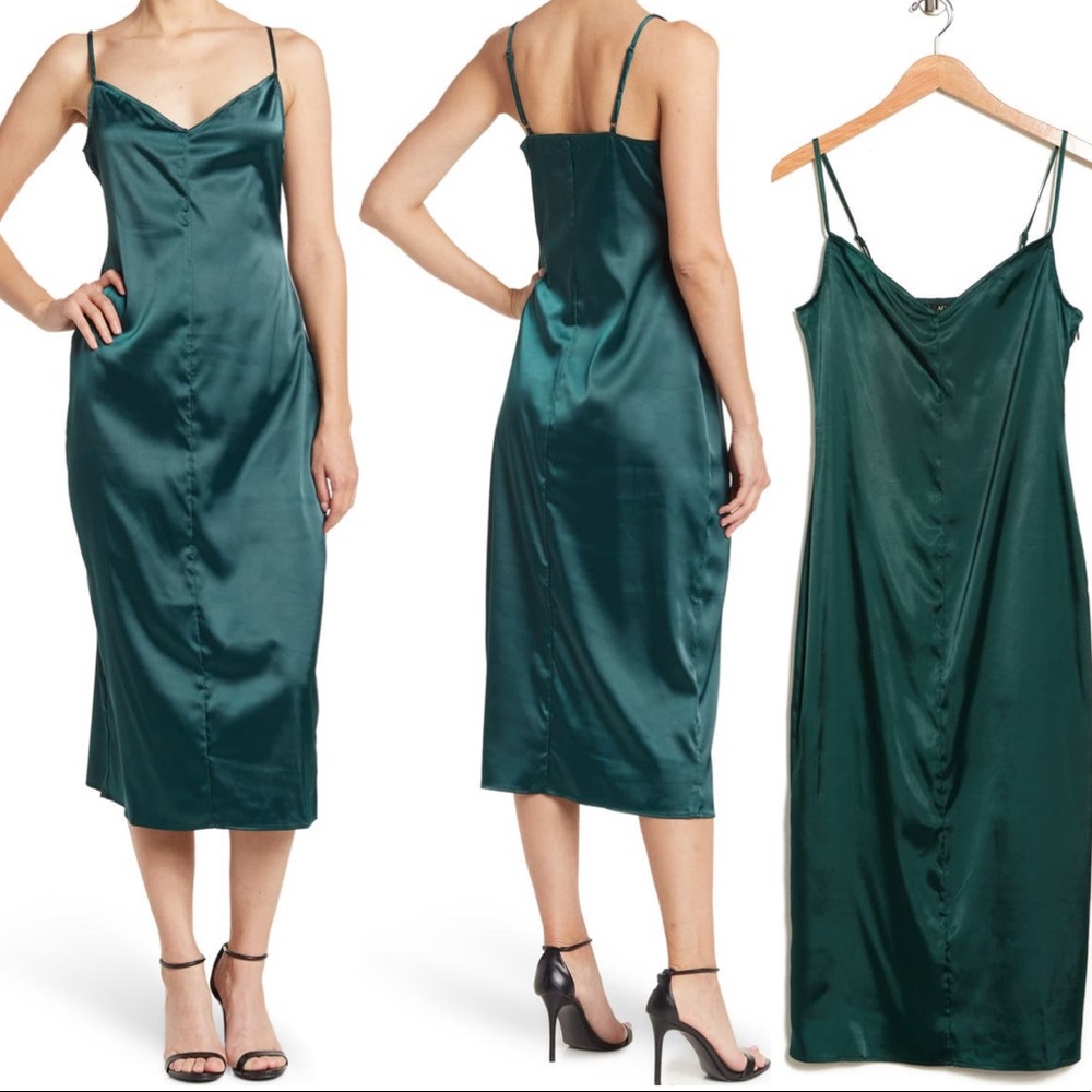 NWT AFRM
Katica Satin Midi Dress